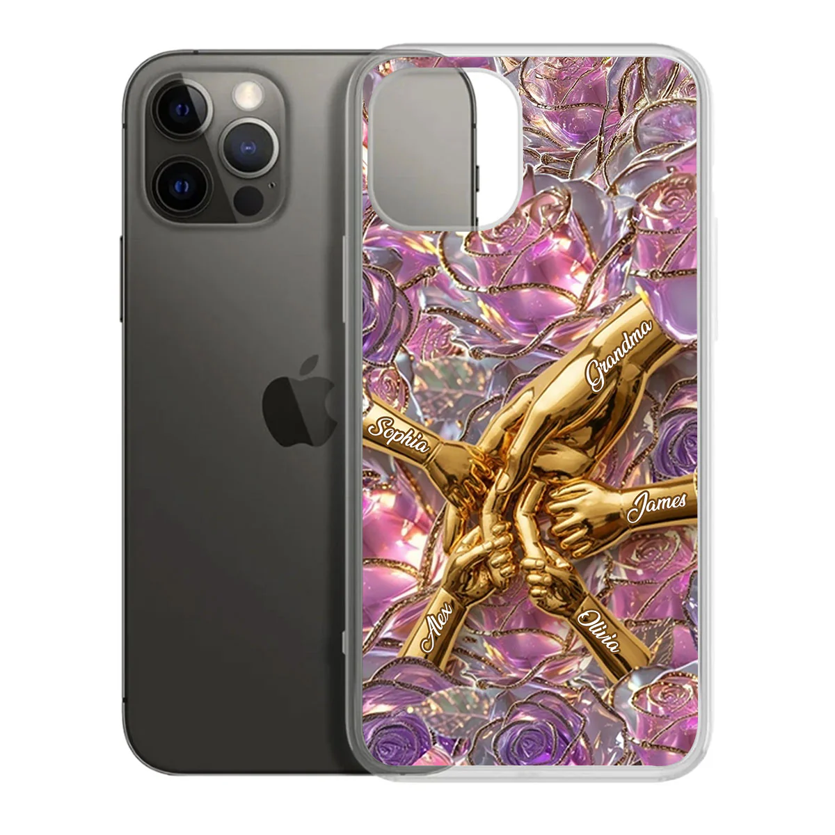 Golden Bond Of Love - Personalized Clear Silicone Phone Case - Image 7
