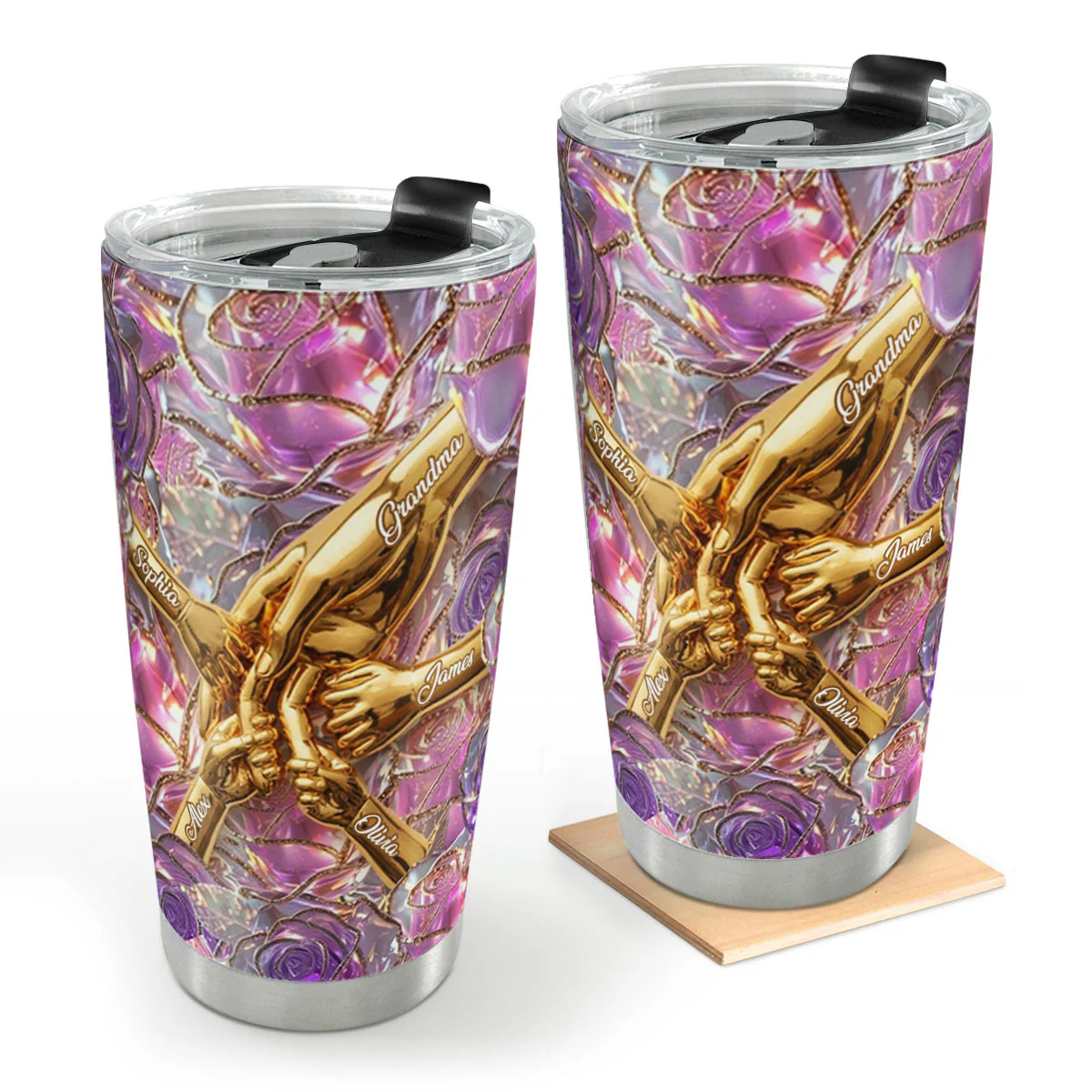 Golden Bond Of Love - Personalized Stainless Steel Tumbler