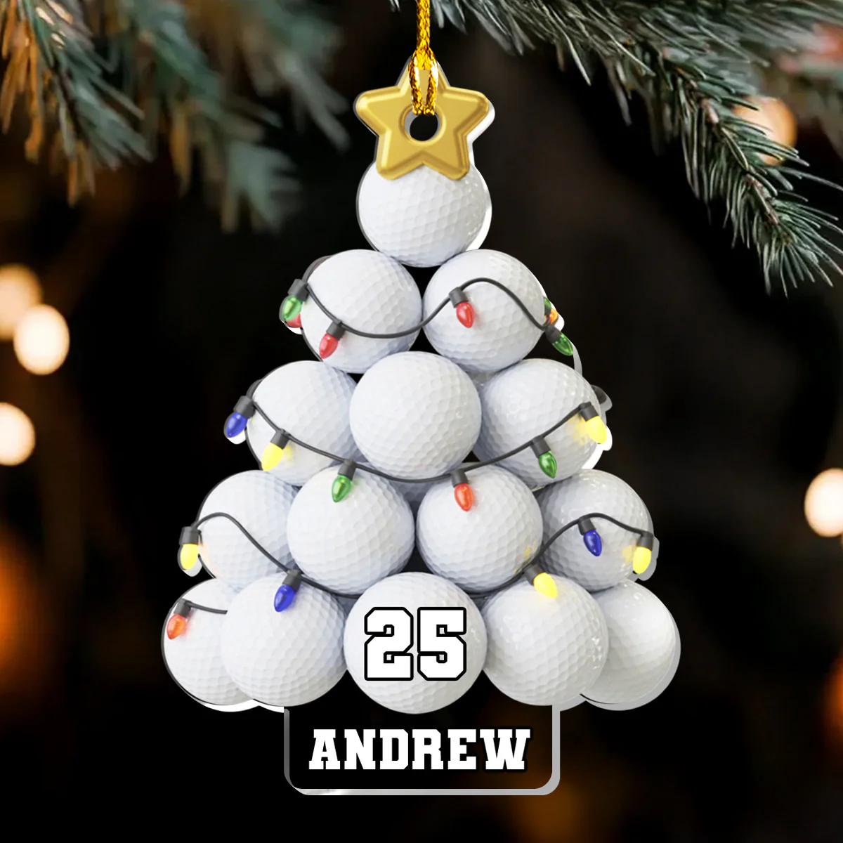 Golf Lovers - Personalized 1-Layer Acrylic Ornament