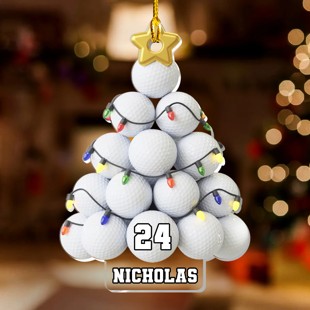 Golf Lovers - Personalized 1-Layer Acrylic Ornament - Image 6