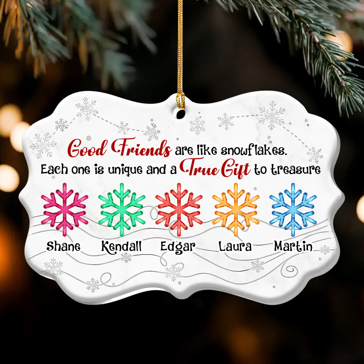 Good Friends Are Like Snowflakes - Personalized 1-Layer Acrylic Ornament