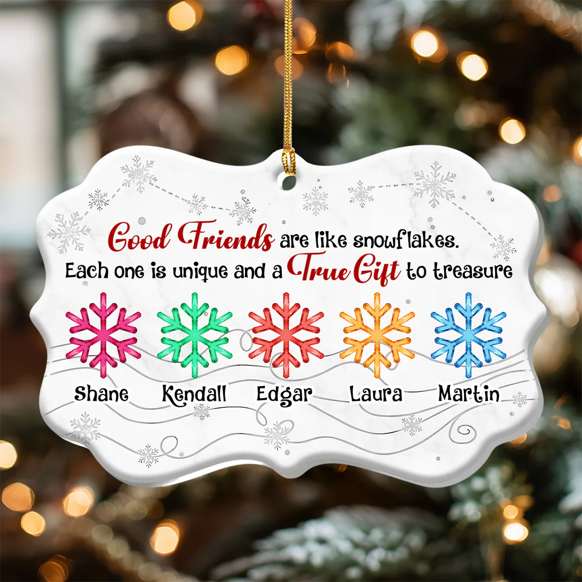 Good Friends Are Like Snowflakes - Personalized 1-Layer Acrylic Ornament - Image 5