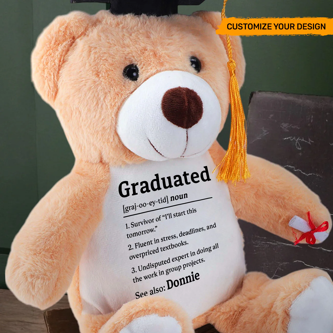 Graduated - Personalized Graduation Teddy Bear - Image 3