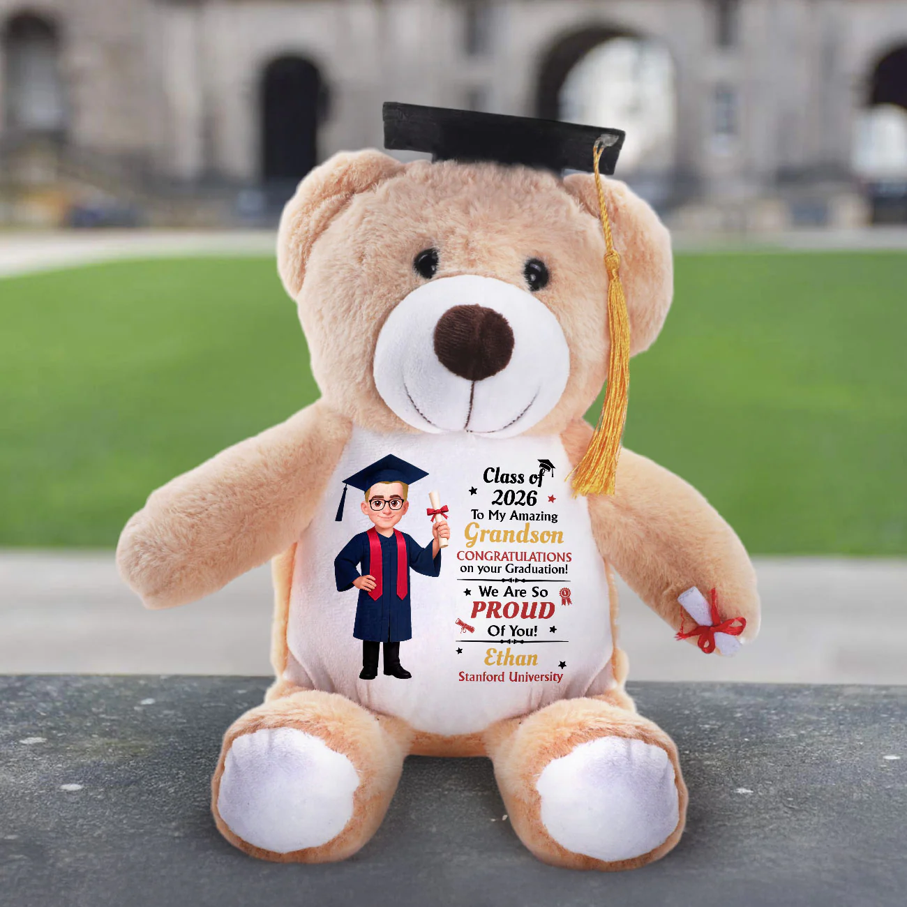 Graduation Pride - Personalized Graduation Teddy Bear - Image 3