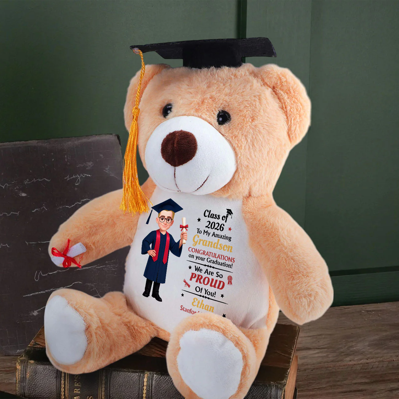 Graduation Pride - Personalized Graduation Teddy Bear - Image 4