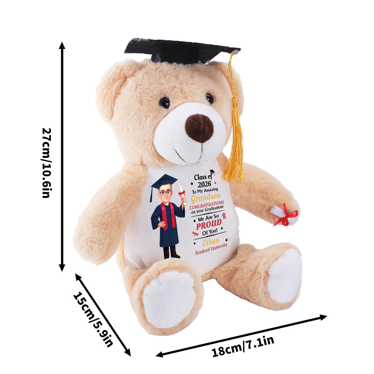 Graduation Pride - Personalized Graduation Teddy Bear - Image 6