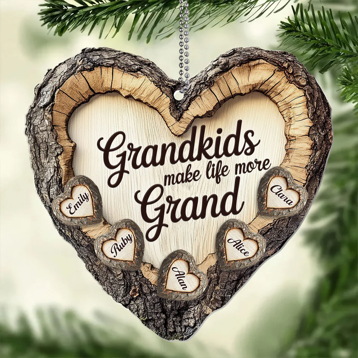 Grandkids Make Life More Grand - Personalized 1-Layer Acrylic Ornament