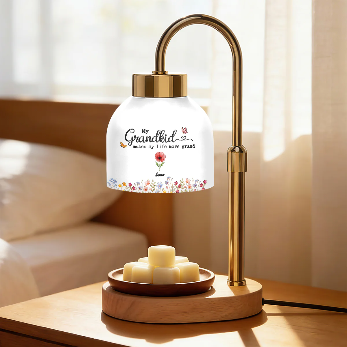 Grandkids Make Life More Grand - Personalized Candle Warmer Lamp - Image 4