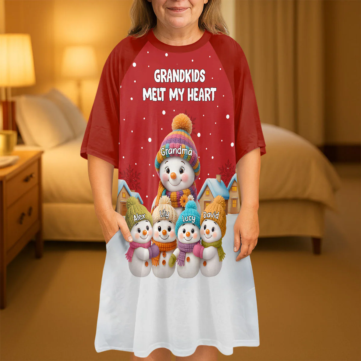 Grandkids Melt My Heart - Personalized Sleep Tee