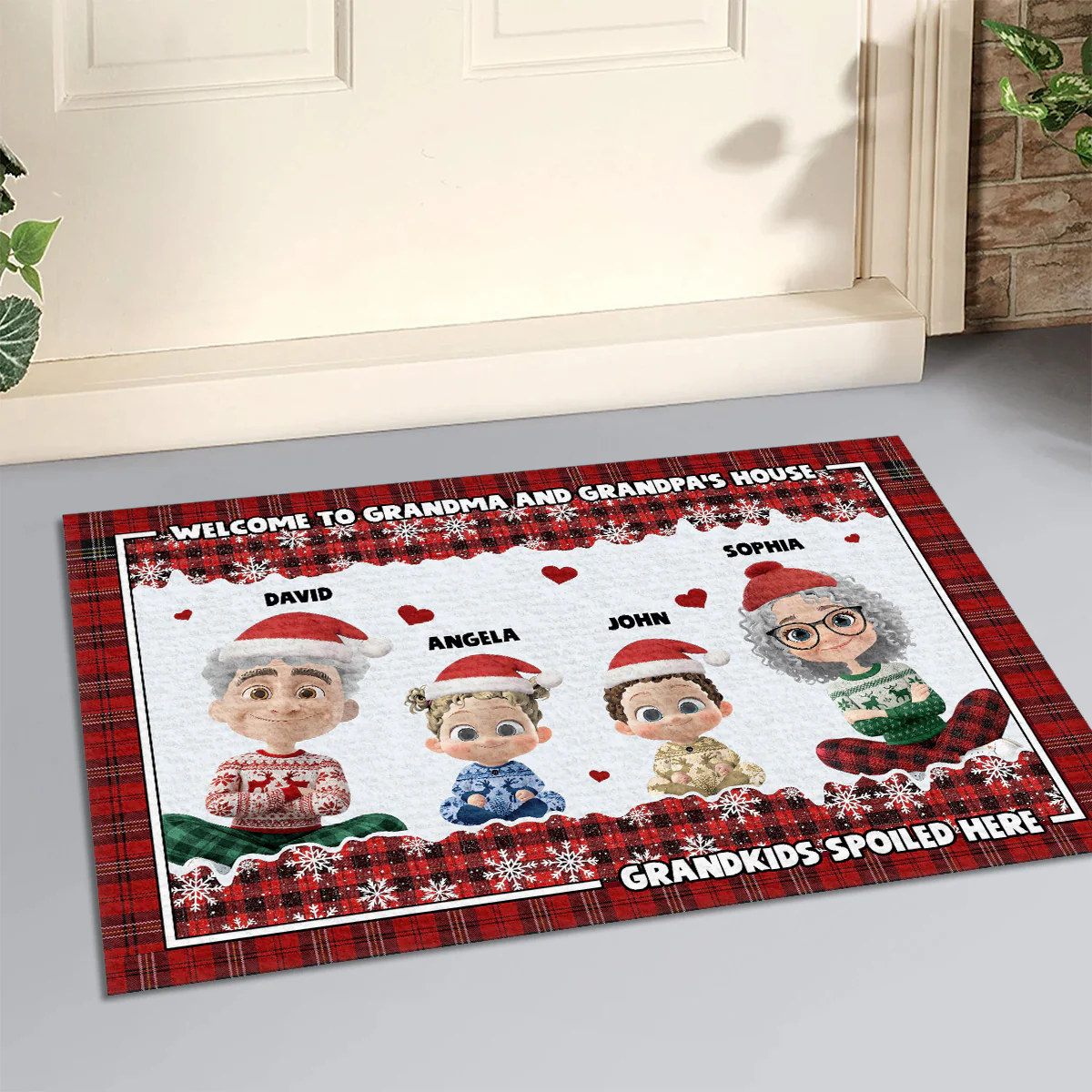 Grandkids Spoiled Here - Personalized Doormat - Image 3