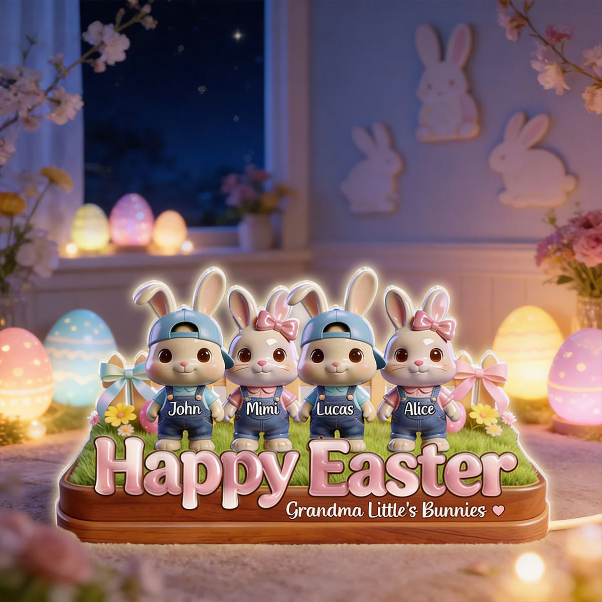 Grandma Little's Bunnies - Personalized Light Box