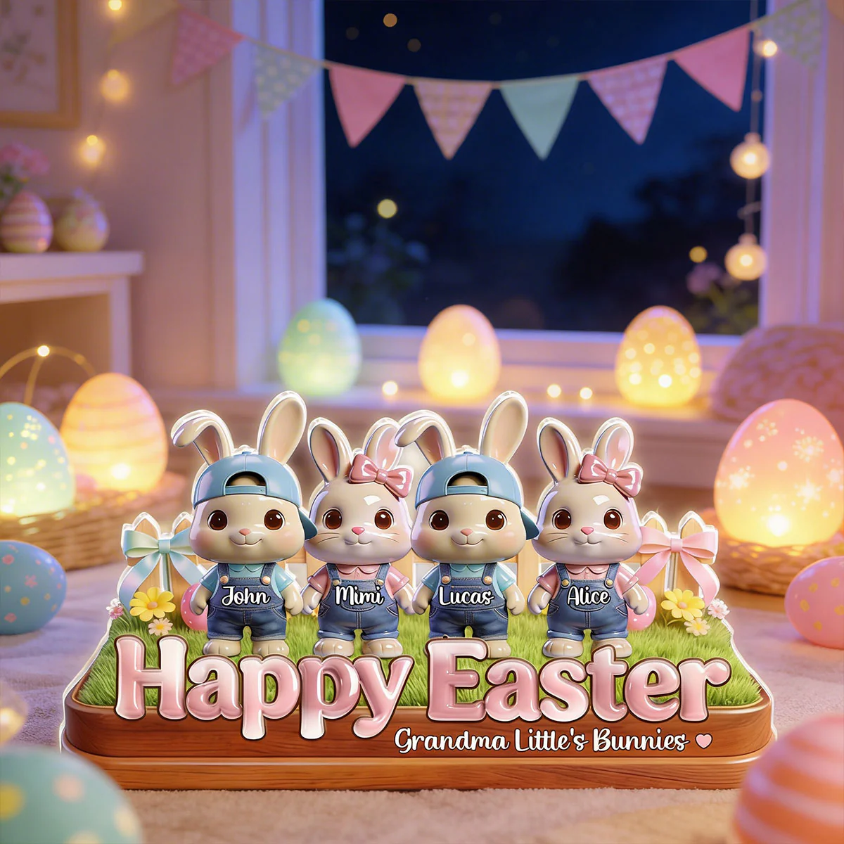 Grandma Little's Bunnies - Personalized Light Box - Image 2