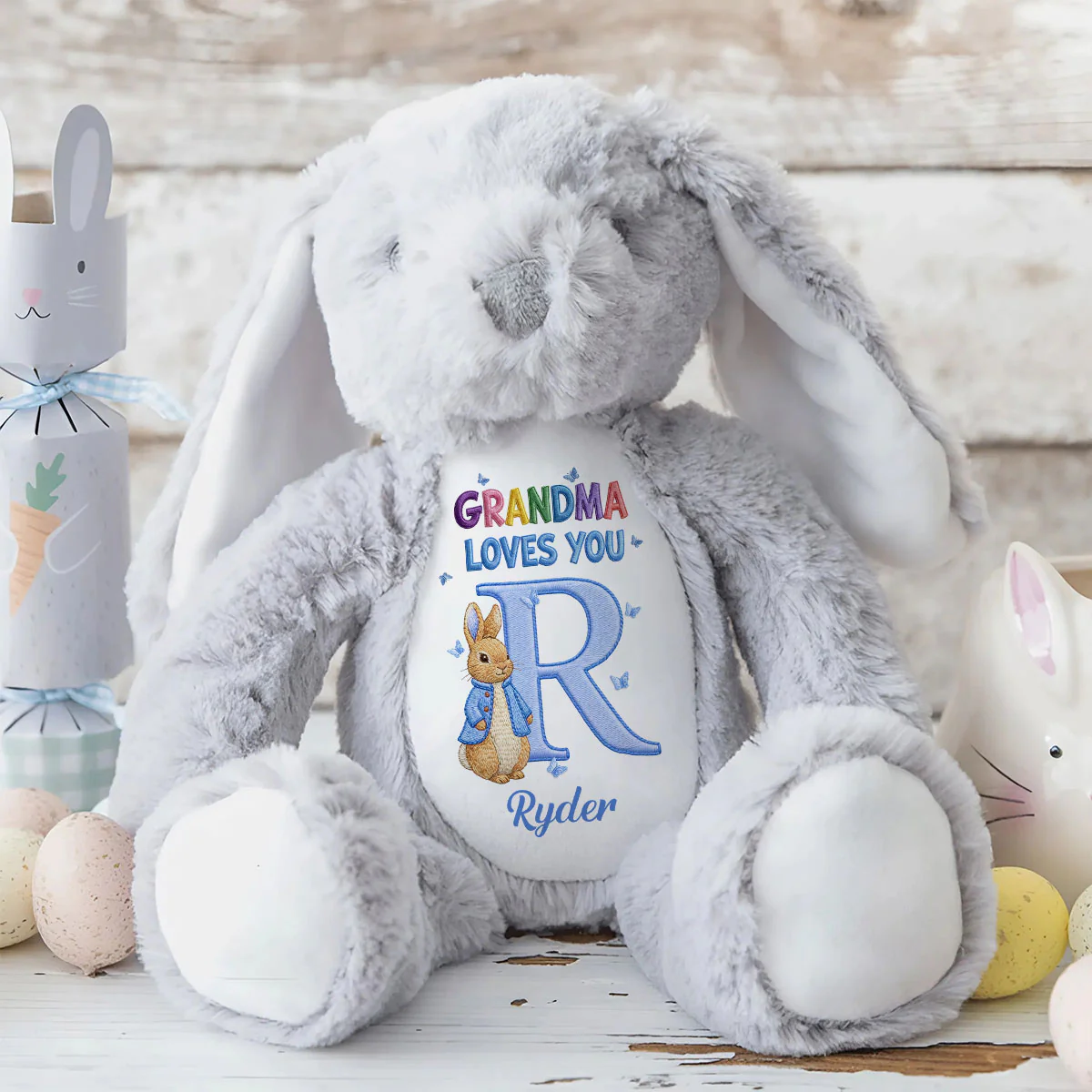 Grandma Loves You Alphabet - Personalized Stuffed Bunny - Image 8