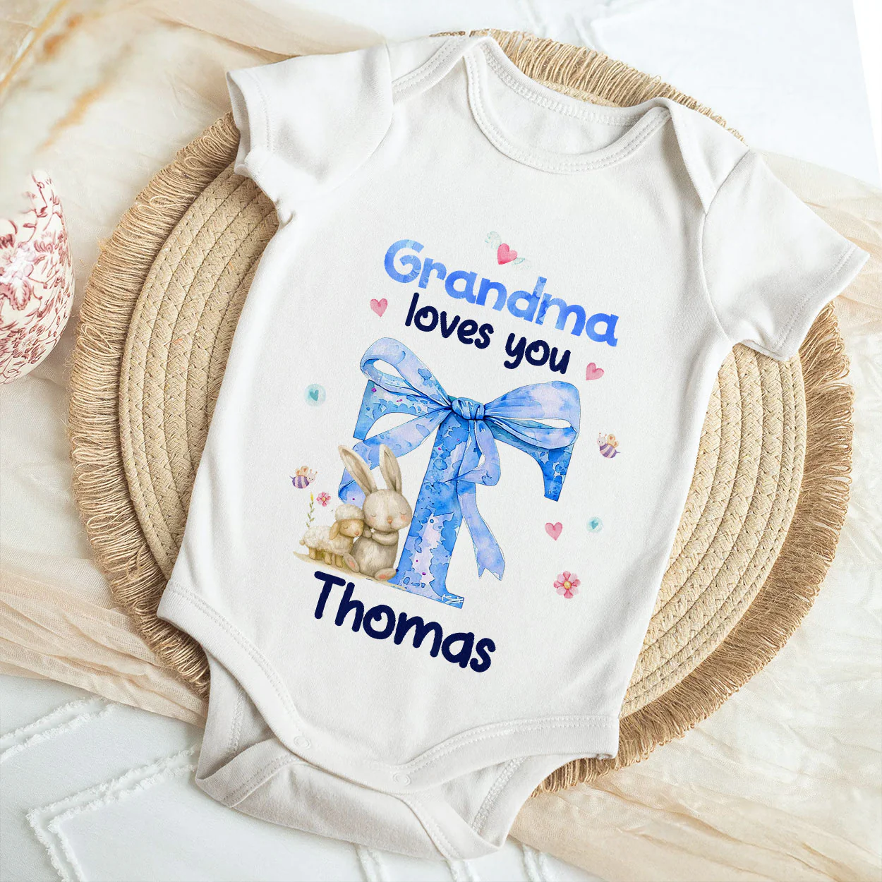 Grandma Loves You - Personalized Baby Onesie - Image 4