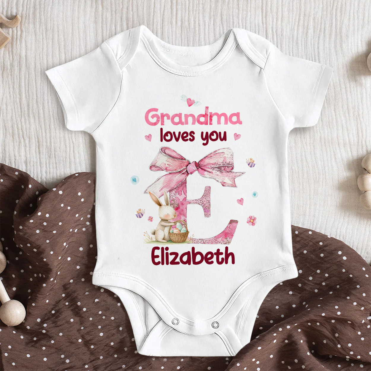 Grandma Loves You - Personalized Baby Onesie - Image 5