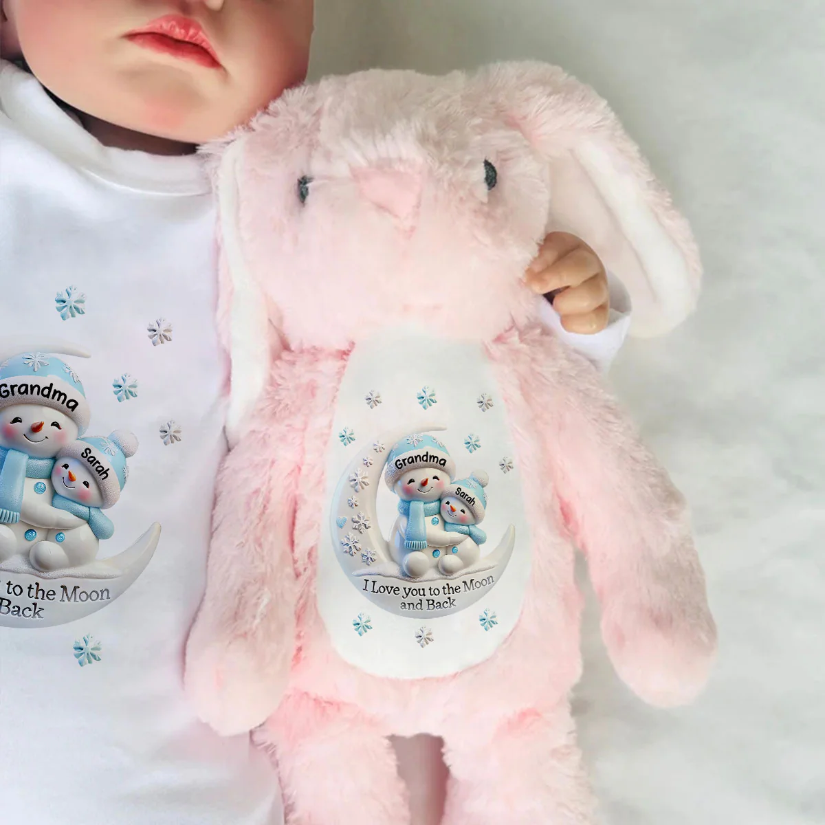 Grandma & Me Moonlight Snuggle - Personalized Stuffed Bunny - Image 4