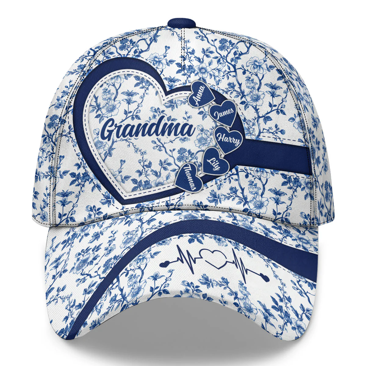 Grandma Mom Toile De Jouy - Personalized Classic Cap