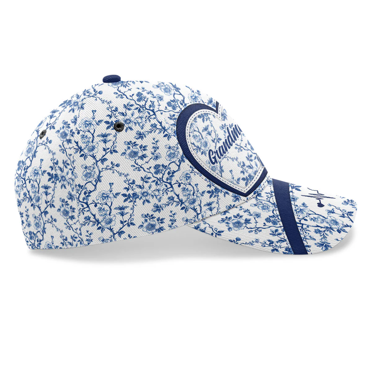 Grandma Mom Toile De Jouy - Personalized Classic Cap - Image 4