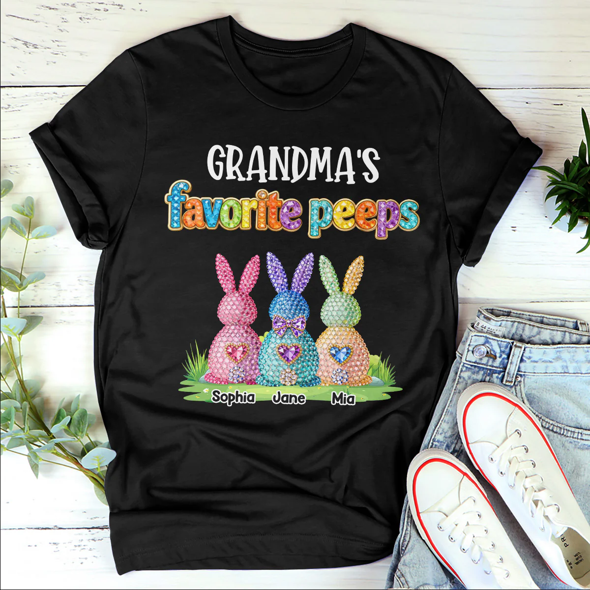 Grandma Peeps Easter - Personalized 2D Unisex T-shirt