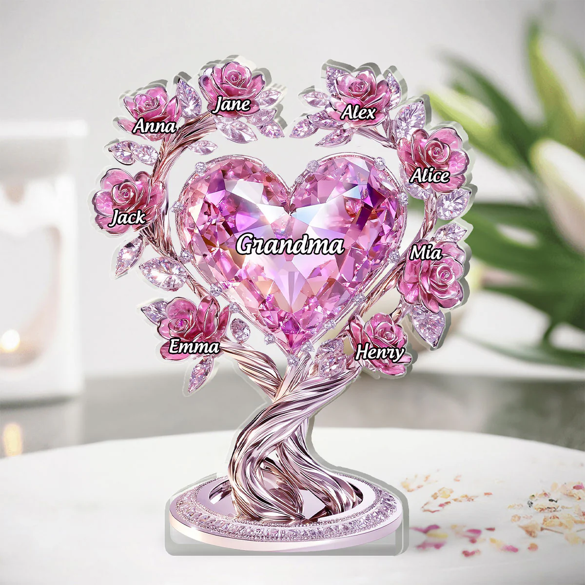 Grandma Roots of Love - Personalized Custom Shaped Acrylic Plaque