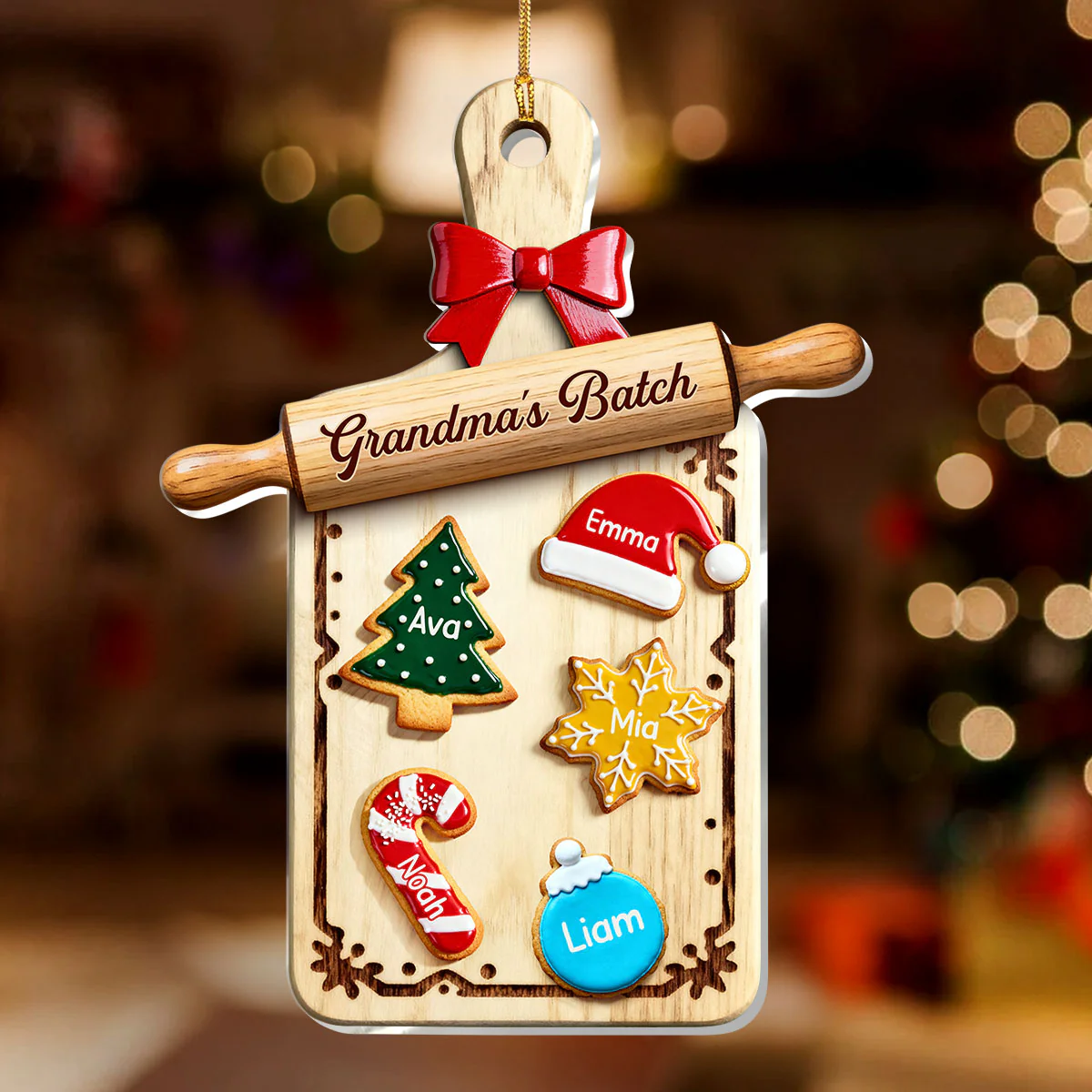 Grandma's Batch - Personalized 1-Layer Acrylic Ornament - Image 2