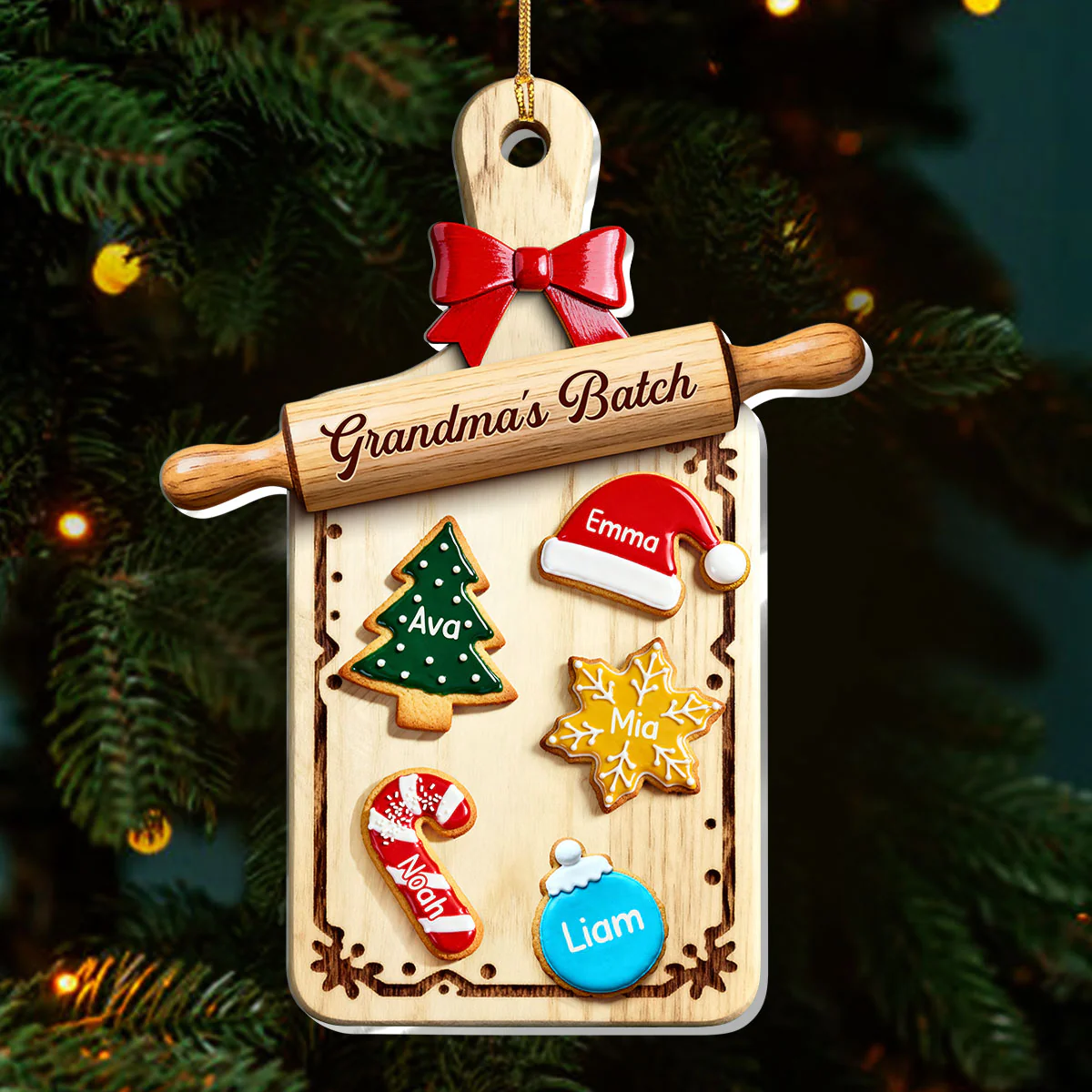 Grandma's Batch - Personalized 1-Layer Acrylic Ornament - Image 3