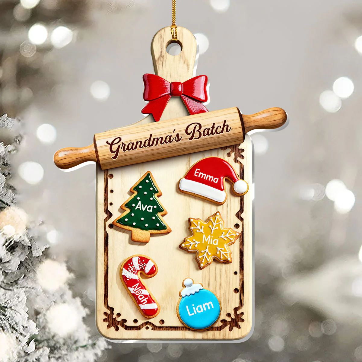 Grandma's Batch - Personalized 1-Layer Acrylic Ornament - Image 5