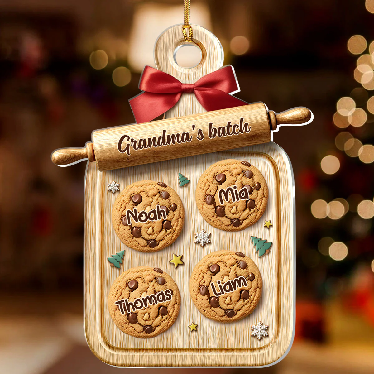 Grandma's Batch Ver 2 - Personalized 1-Layer Acrylic Ornament - Image 2
