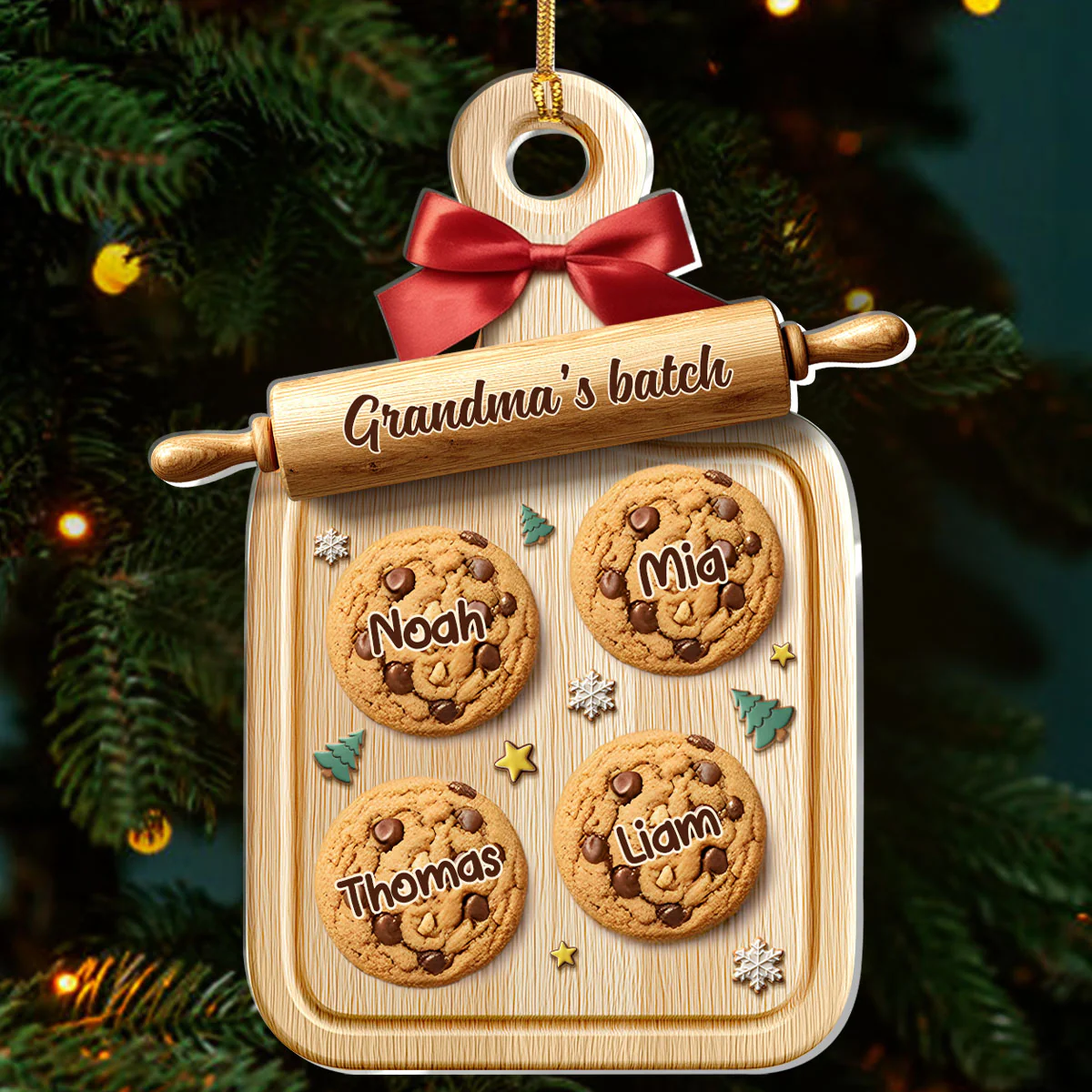Grandma's Batch Ver 2 - Personalized 1-Layer Acrylic Ornament - Image 3