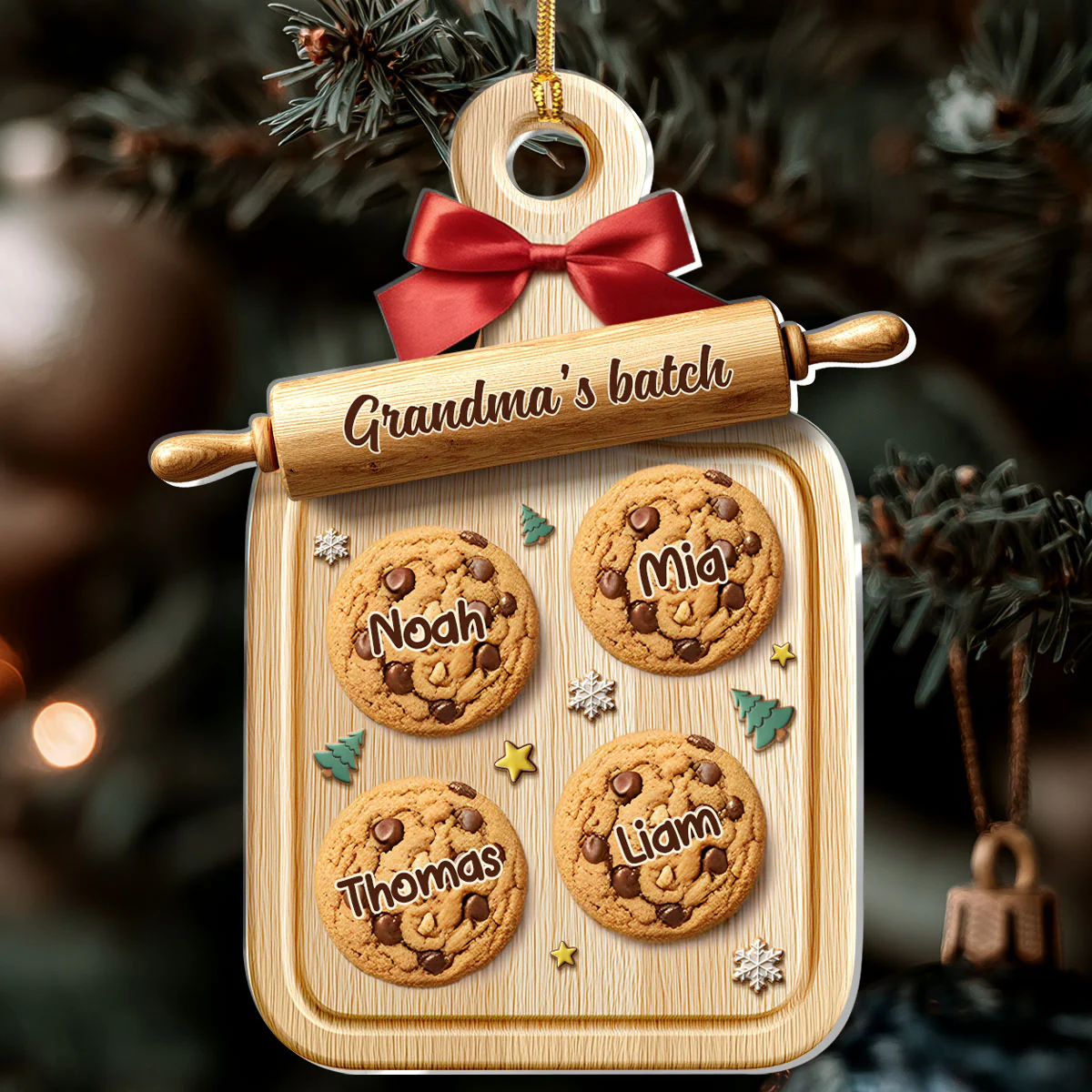 Grandma's Batch Ver 2 - Personalized 1-Layer Acrylic Ornament - Image 6