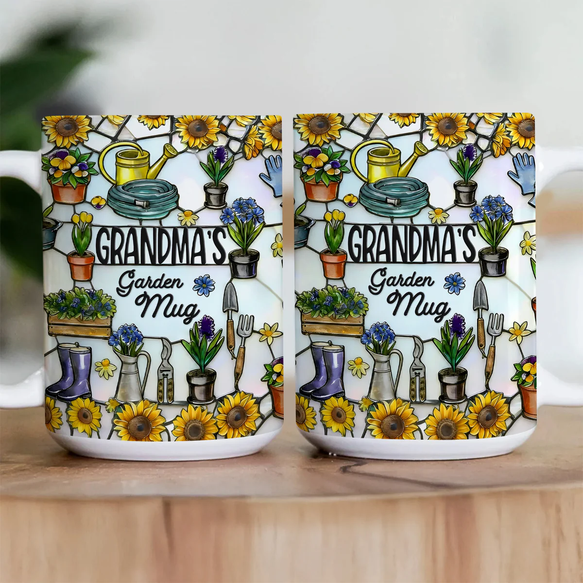 Grandma's Garden Mug - Personalized Ceramic Coffee Mug - Image 3