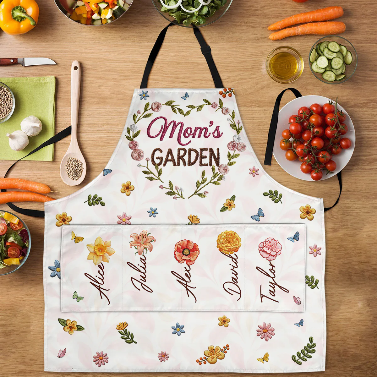 Grandma's Garden - Personalized Apron With Pocket - Image 6