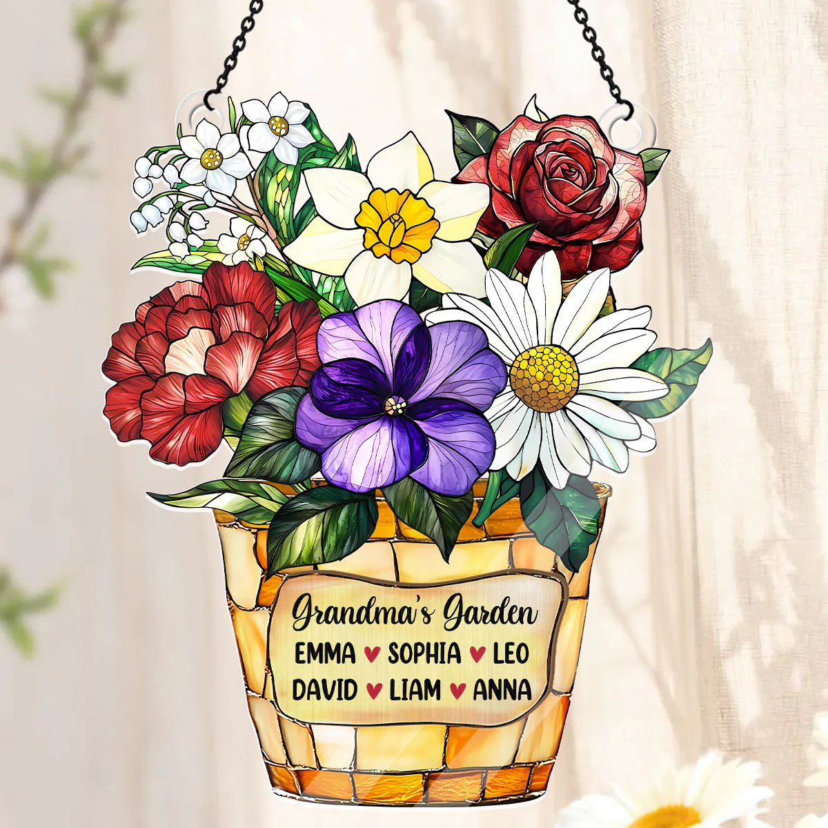 Grandma's Garden - Personalized Window Hanging Suncatcher - Image 3
