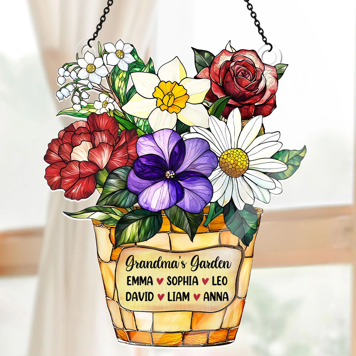 Grandma's Garden - Personalized Window Hanging Suncatcher - Image 5