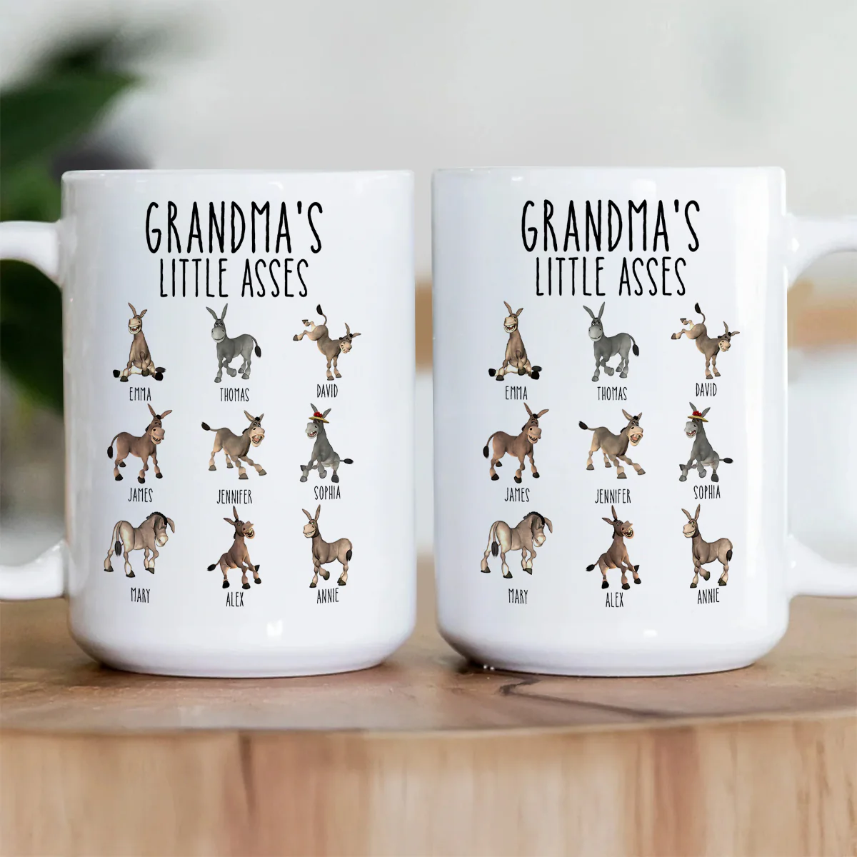 Grandma's Little Asses - Personalized Ceramic Coffee Mug - Image 3
