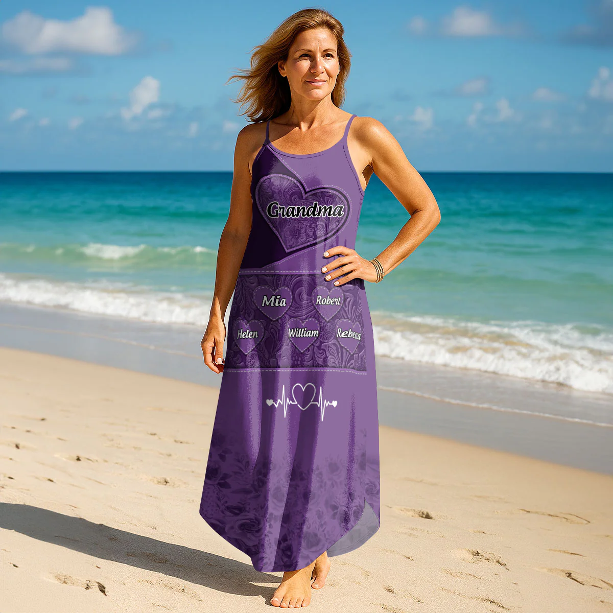 Grandma's Little Sweethearts - Personalized Maxi Dress - Image 3