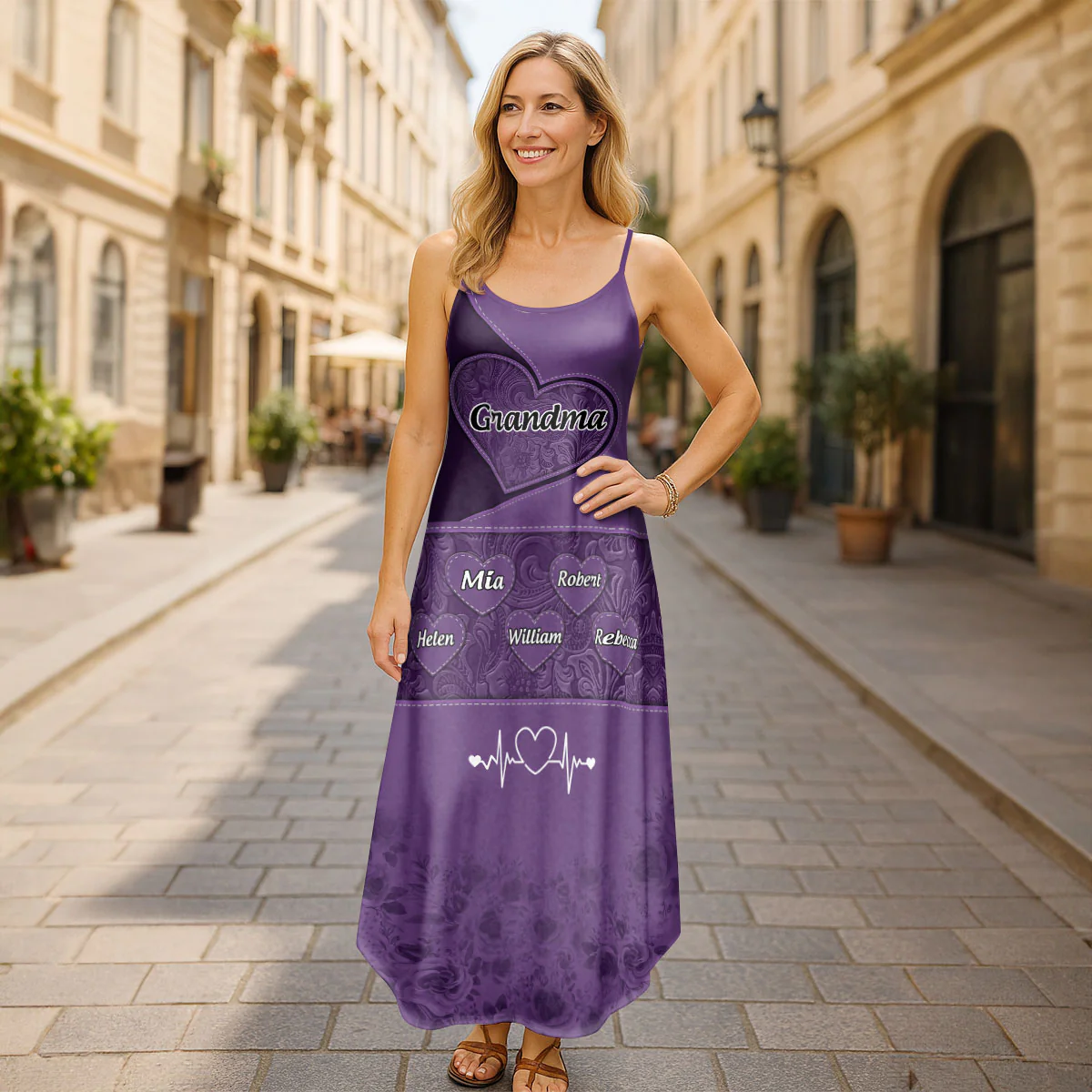 Grandma's Little Sweethearts - Personalized Maxi Dress - Image 4