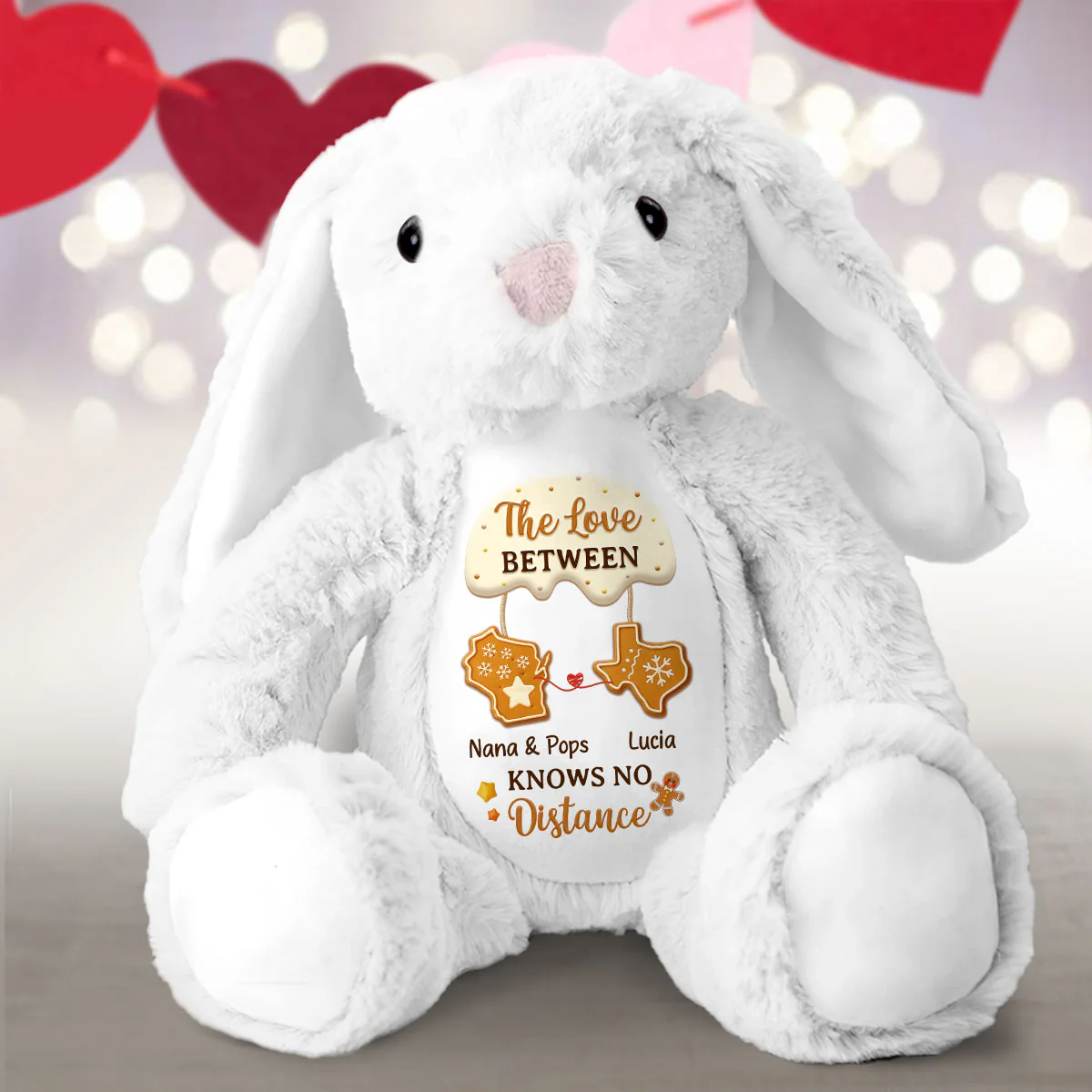 Grandma's Love Knows No Distance - Personalized Stuffed Bunny - Image 9