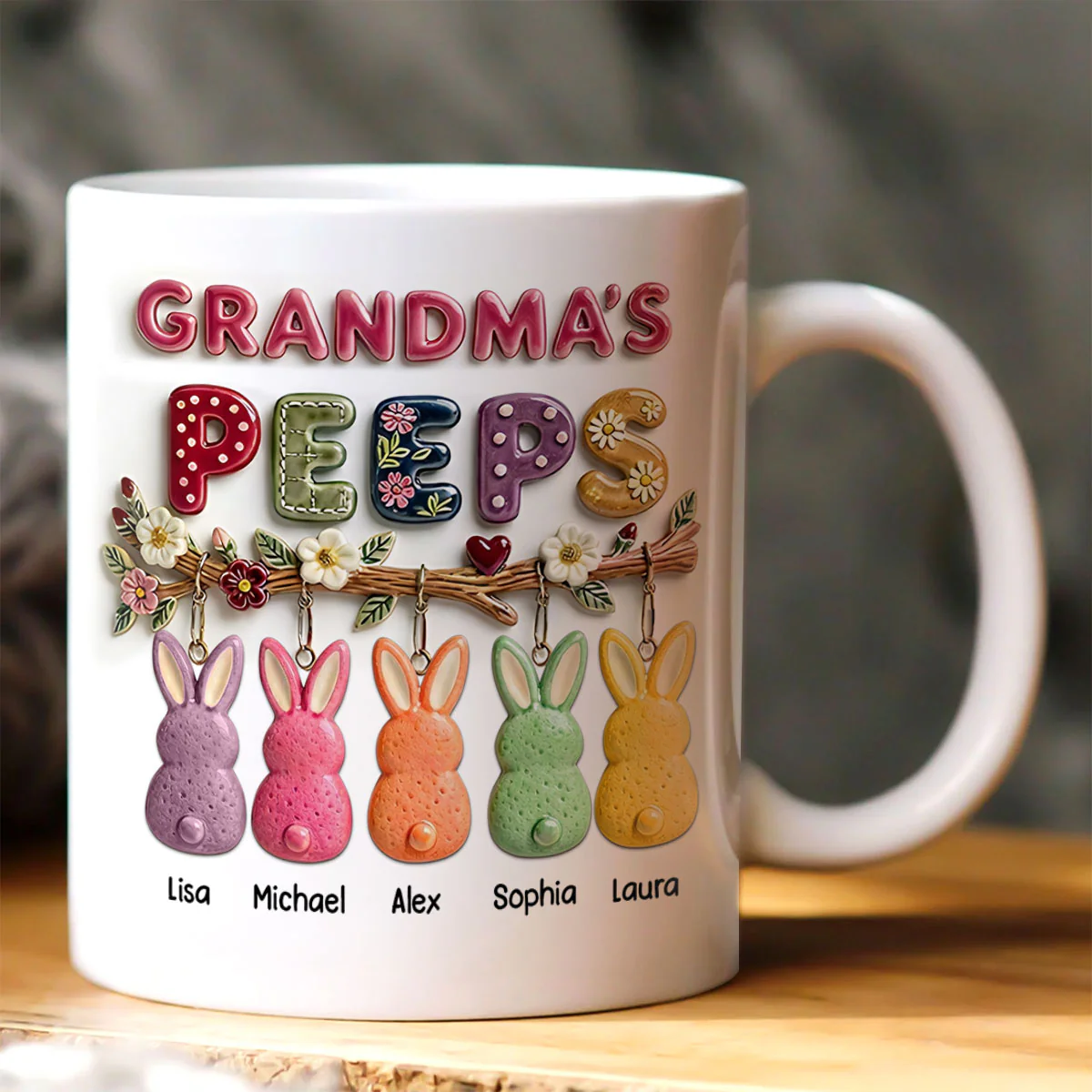 Grandma's Peeps Easter - Personalized Ceramic Coffee Mug