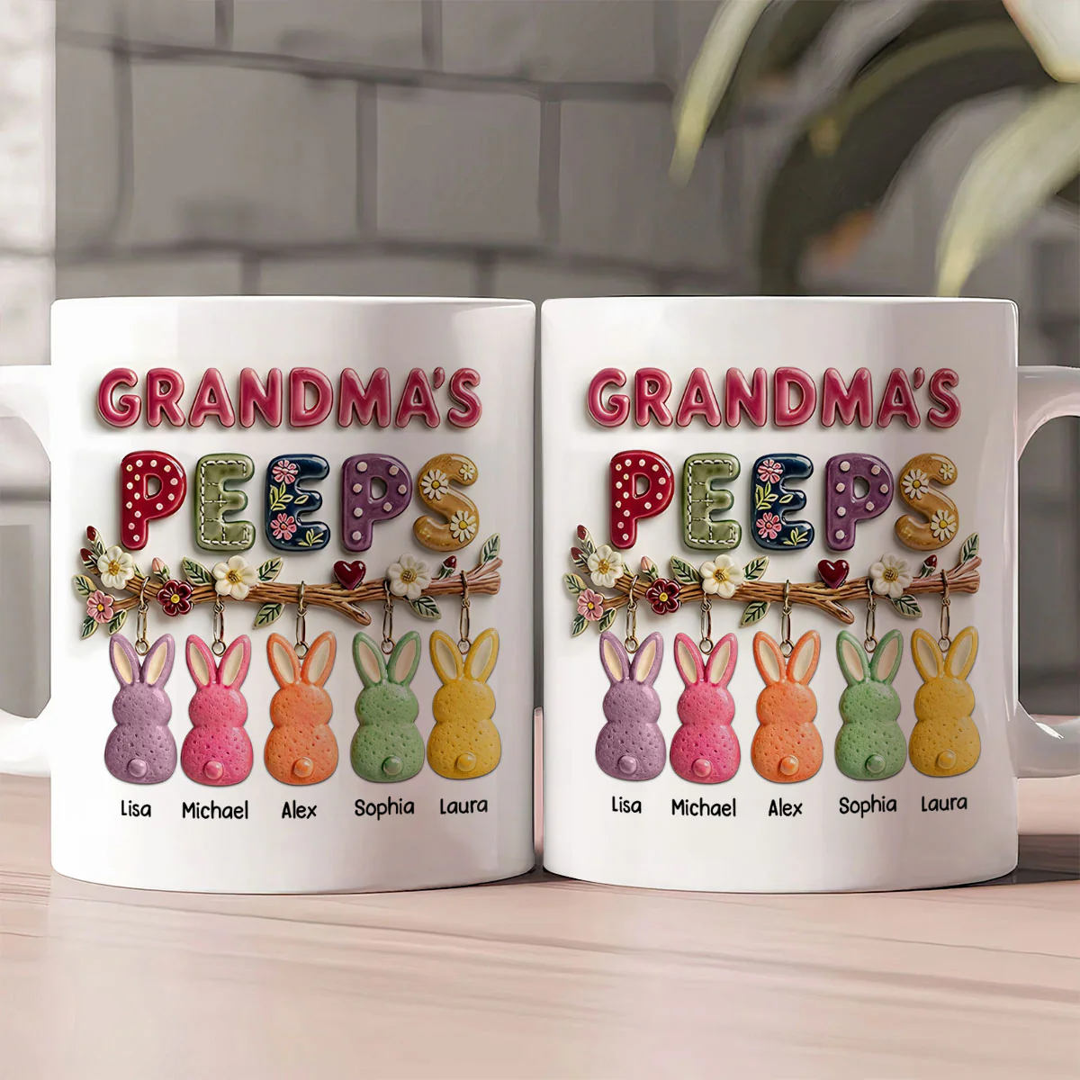 Grandma's Peeps Easter - Personalized Ceramic Coffee Mug - Image 2