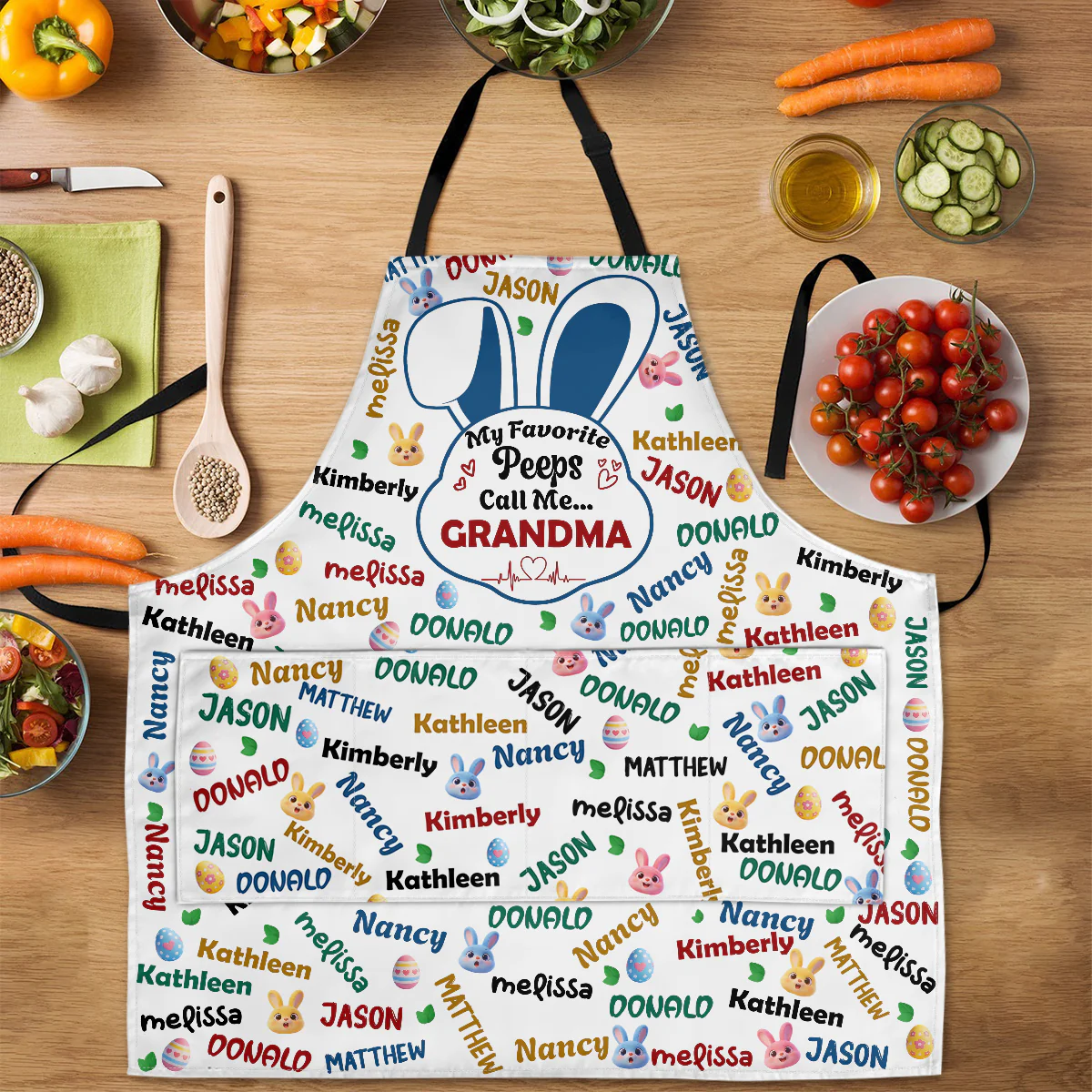 Grandma's Peeps - Personalized Apron With Pocket