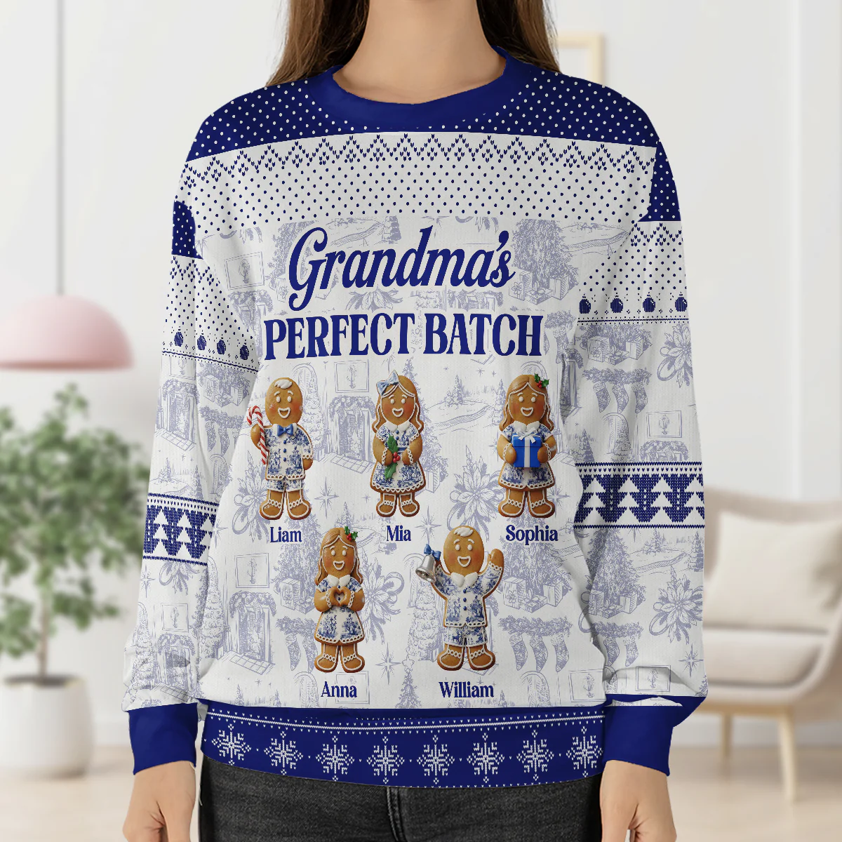 Grandma's Perfect Batch - Personalized Wool Sweater - Image 4