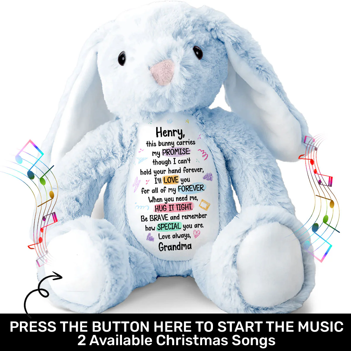Grandma's Promise - Personalized Stuffed Bunny - Image 2