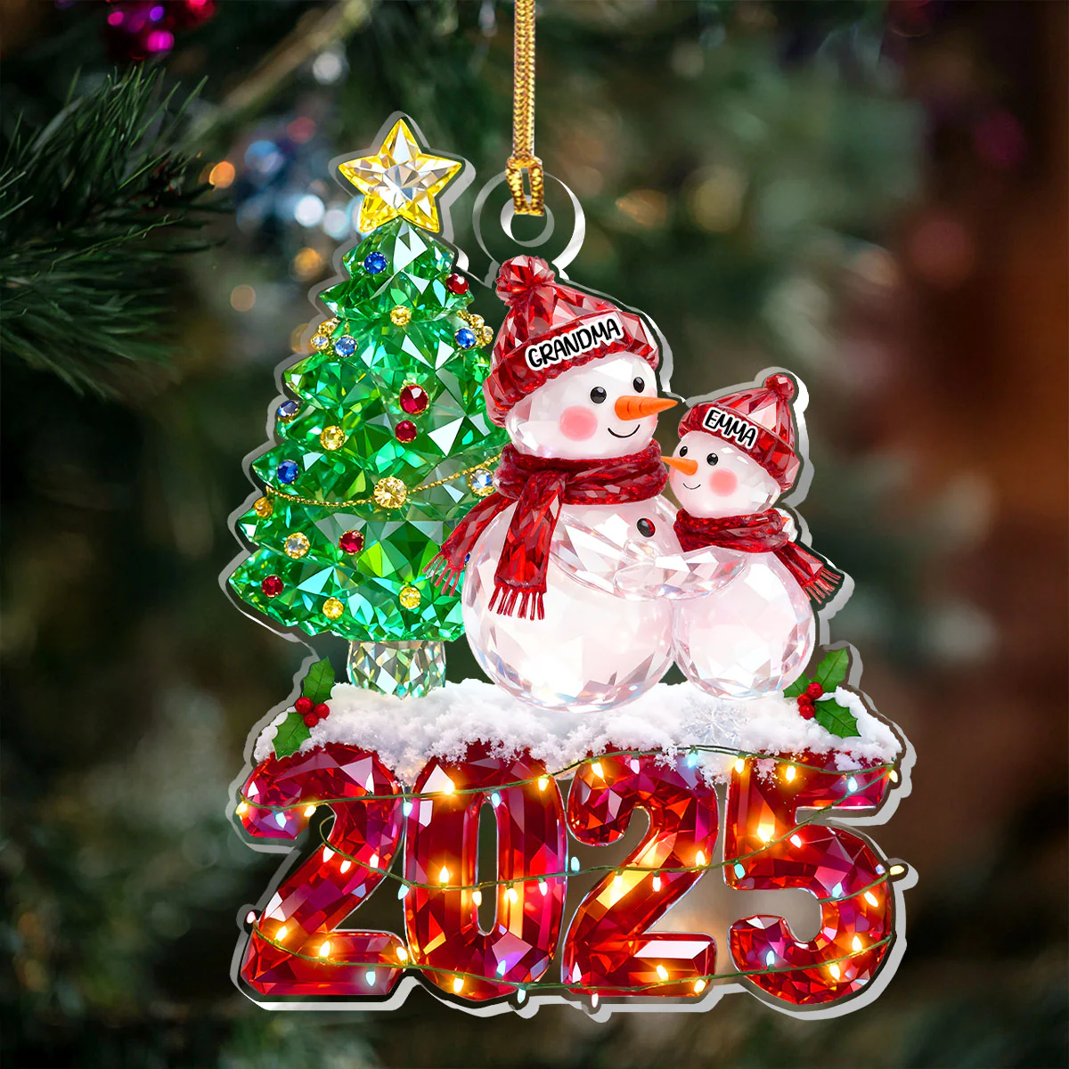 Grandma’s Warm Hug - Personalized 1-Layer Acrylic Ornament - Image 3