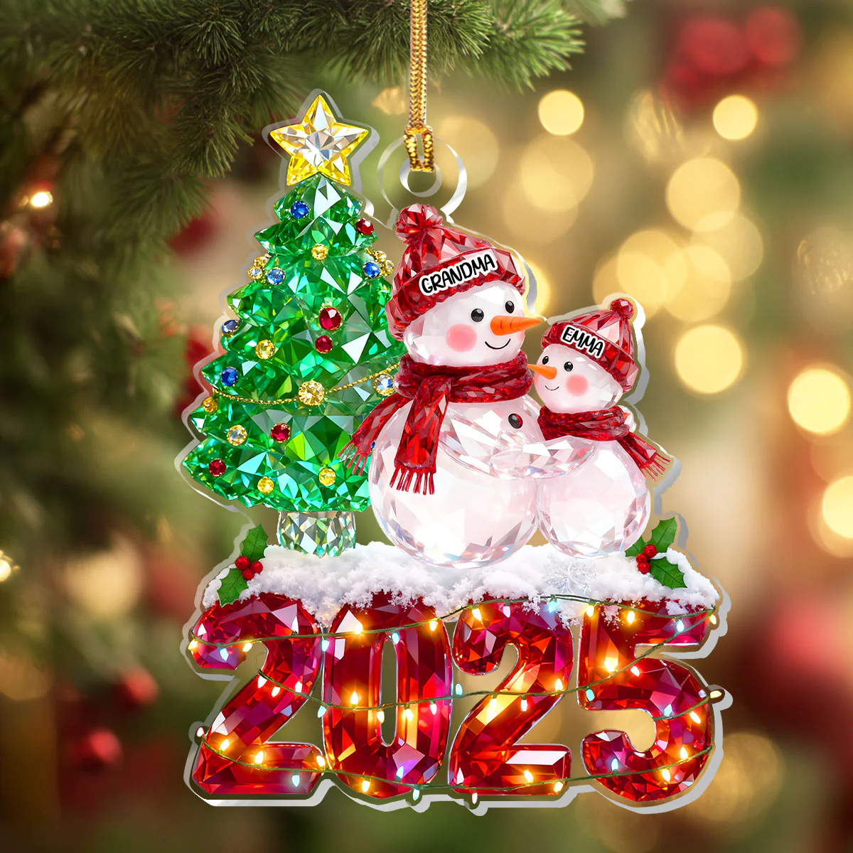 Grandma’s Warm Hug - Personalized 1-Layer Acrylic Ornament - Image 4