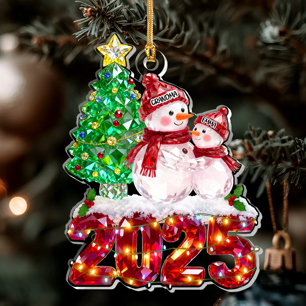 Grandma’s Warm Hug - Personalized 1-Layer Acrylic Ornament - Image 6