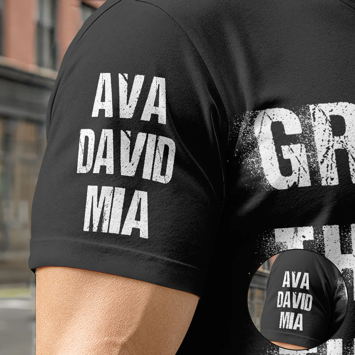 Grandpa The Man The Myth The Bad Influence - Personalized All-Over-Print T-Shirt - Image 3