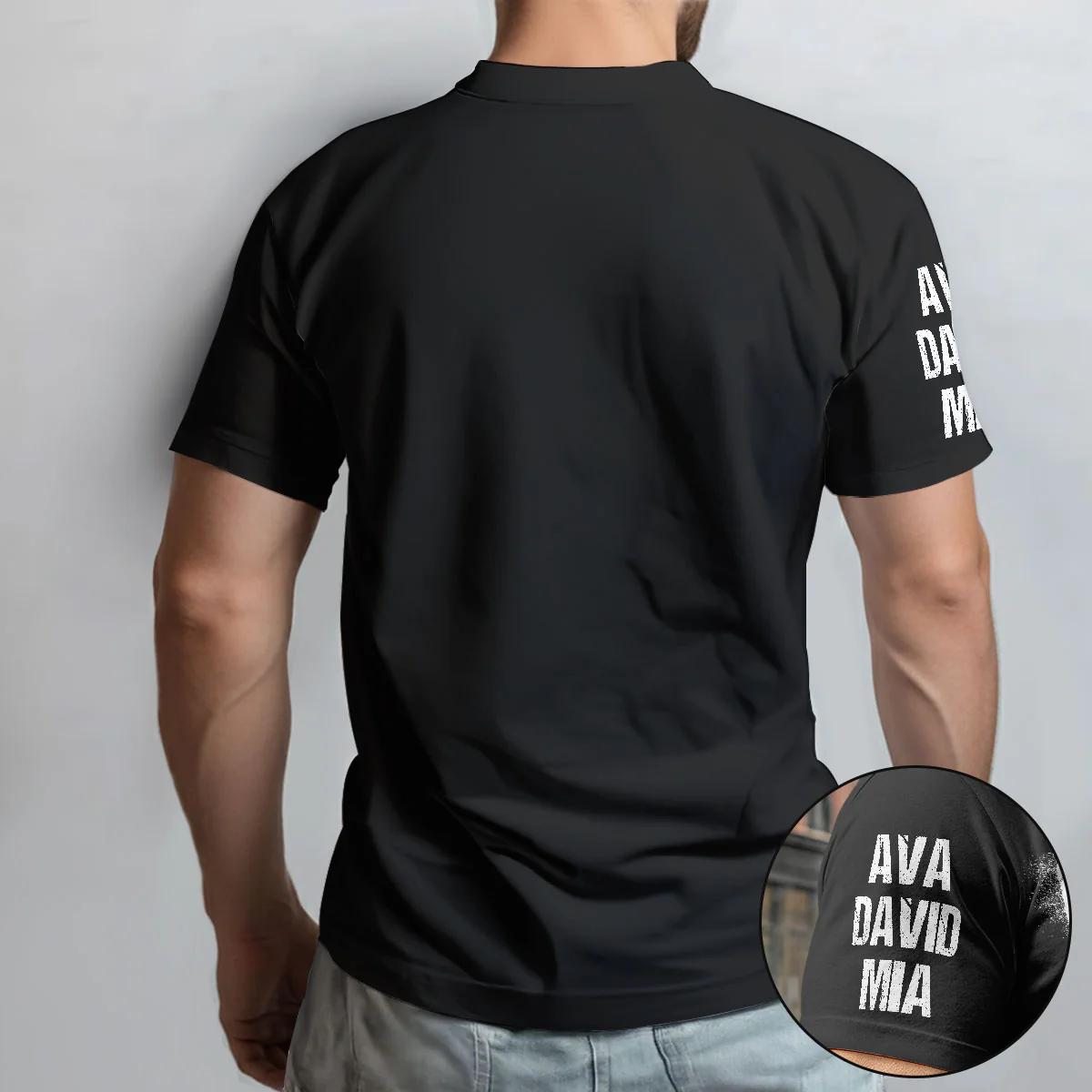 Grandpa The Man The Myth The Bad Influence - Personalized All-Over-Print T-Shirt - Image 4