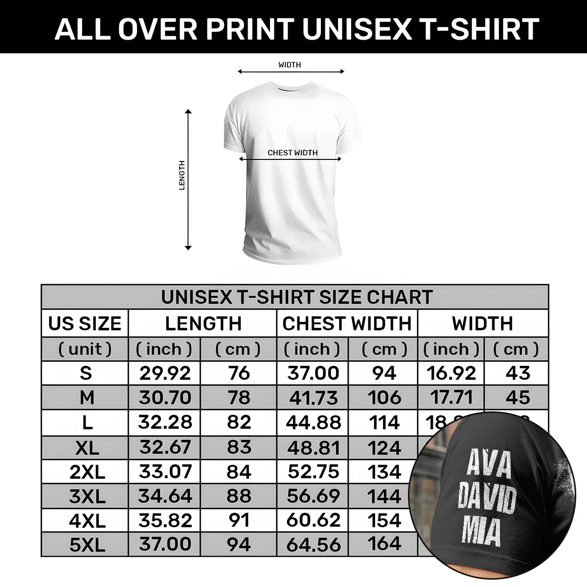 Grandpa The Man The Myth The Bad Influence - Personalized All-Over-Print T-Shirt - Image 5