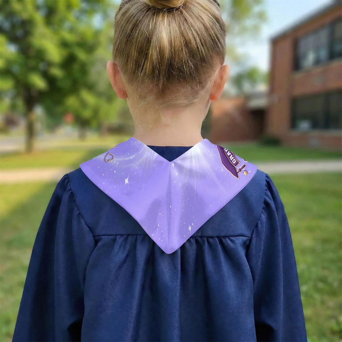 Grandpa Walks With Me Today And Always - Personalized Kid Graduation Stole - Image 2
